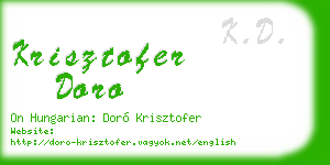 krisztofer doro business card